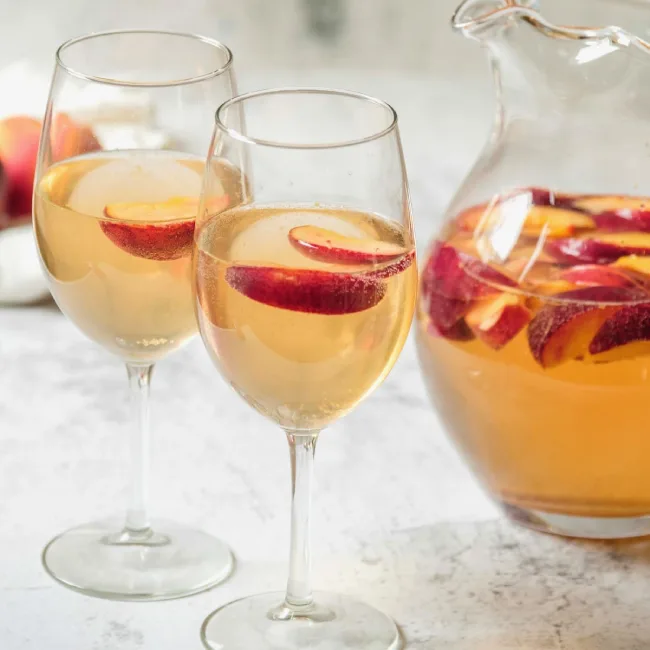 Peach Sangria inspired by Carrabba's