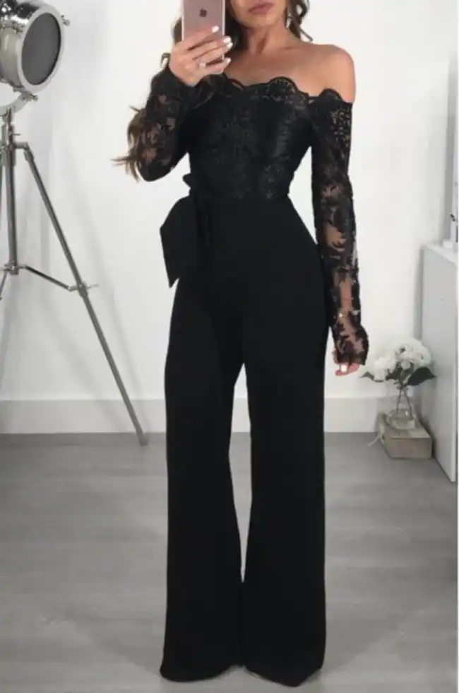 black boots with a jumpsuit