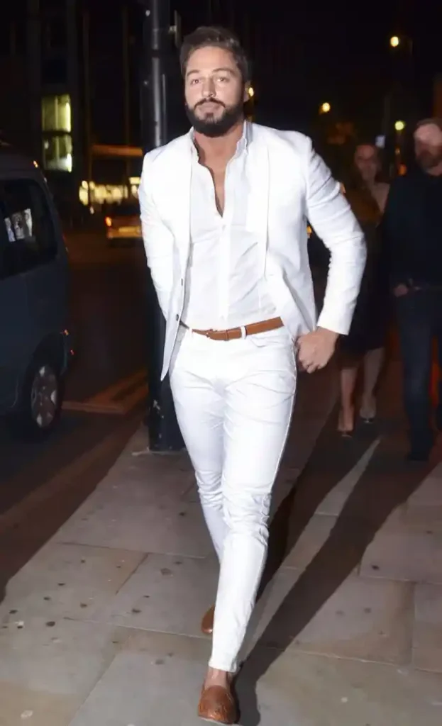 men wear to an all white party