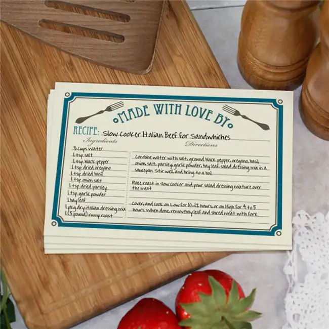 Create Personalized Recipe Cards