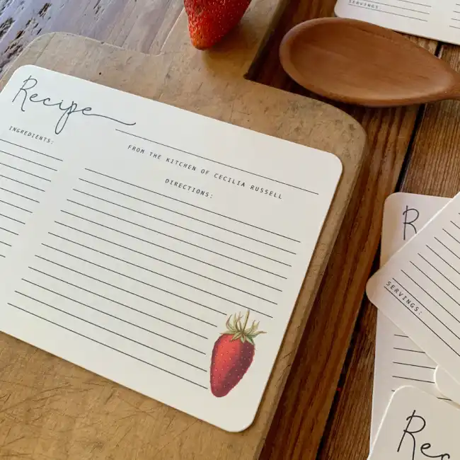 Create Personalized Recipe Cards