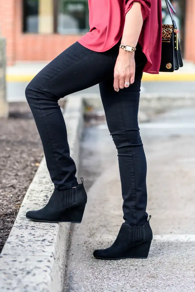 Outfits Can You Pair with Wedge Booties